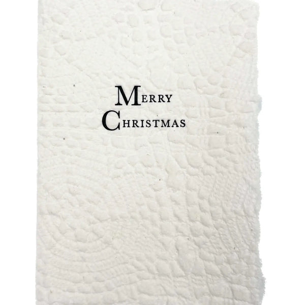 Merry Christmas On Snowflake Paper Card