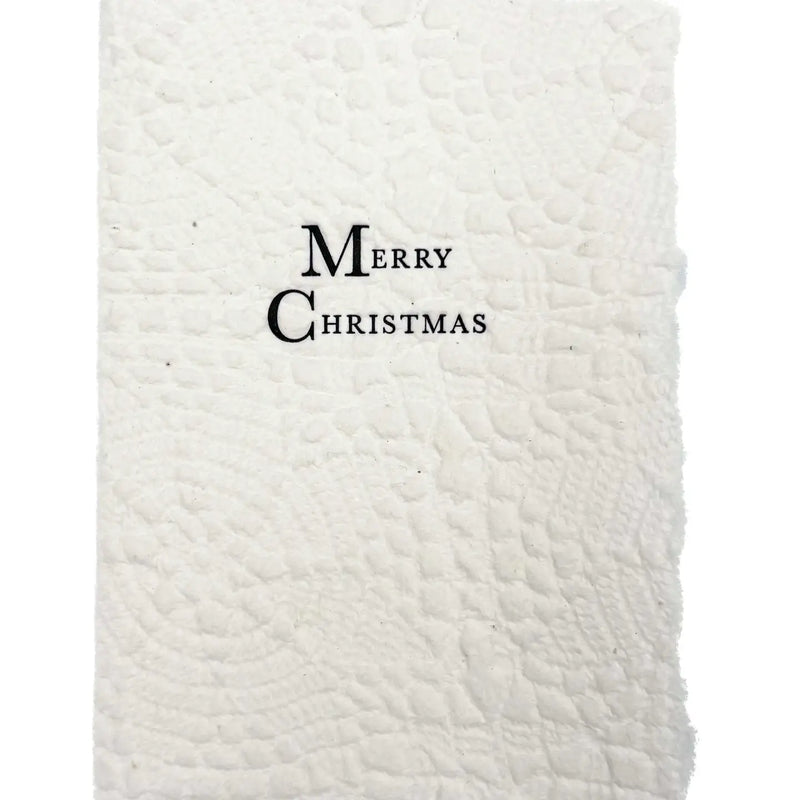 Merry Christmas On Snowflake Paper Card
