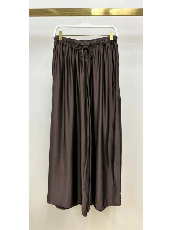 All Out Silk Pants Chocolate Brown