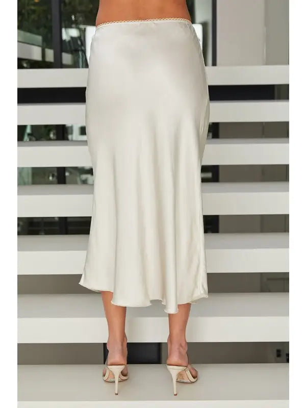Dream On Silk Skirt Butter