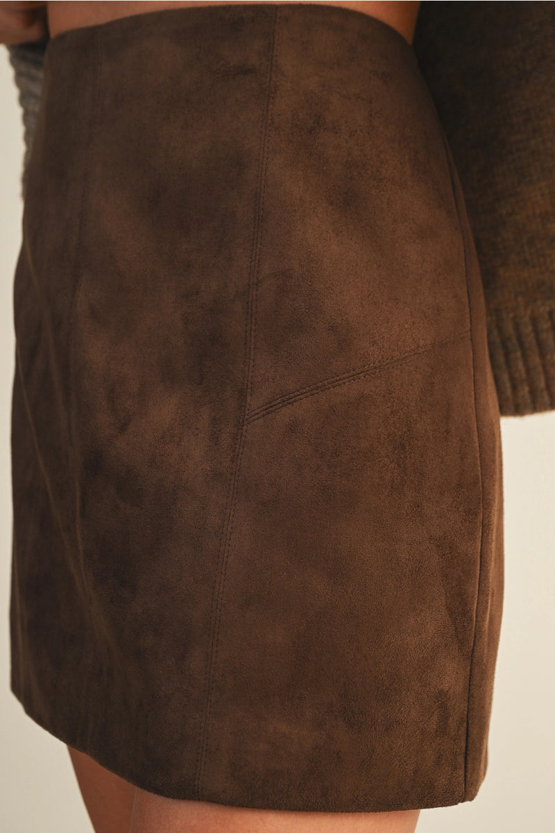 Saddle Suede Mini Skirt