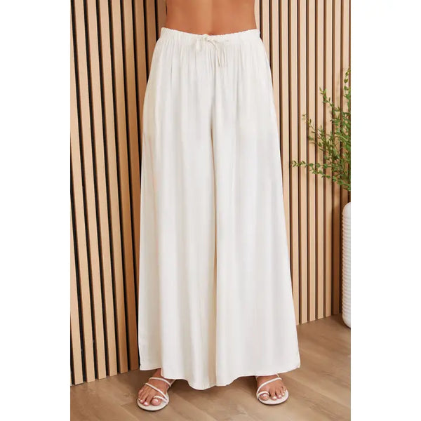 All Out Silk Pants Ivory