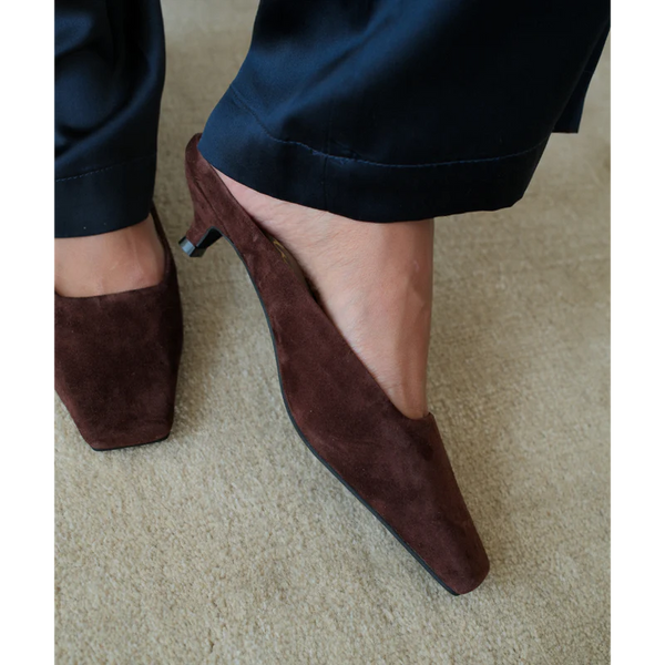 Classy Healed Mule Cappuccino