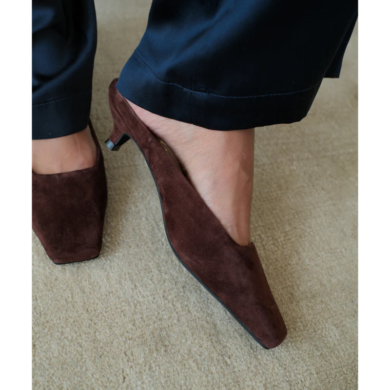 Classy Healed Mule Cappuccino