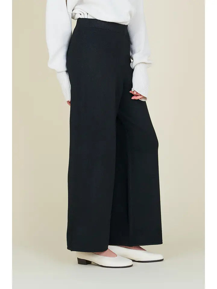 Night In Straight Leg Pants Black