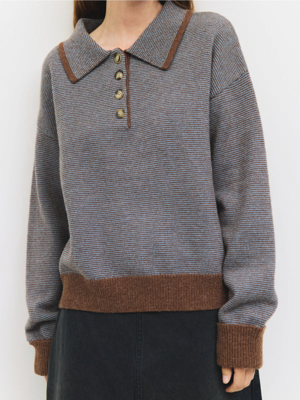 Frankie Striped Sweater Brown/Blue