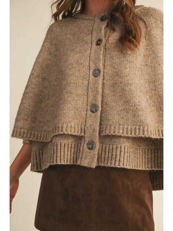 Hearthstone Knit Cape Taupe
