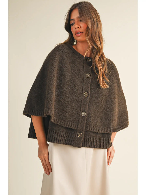 Hearthstone Knit Cape Espresso