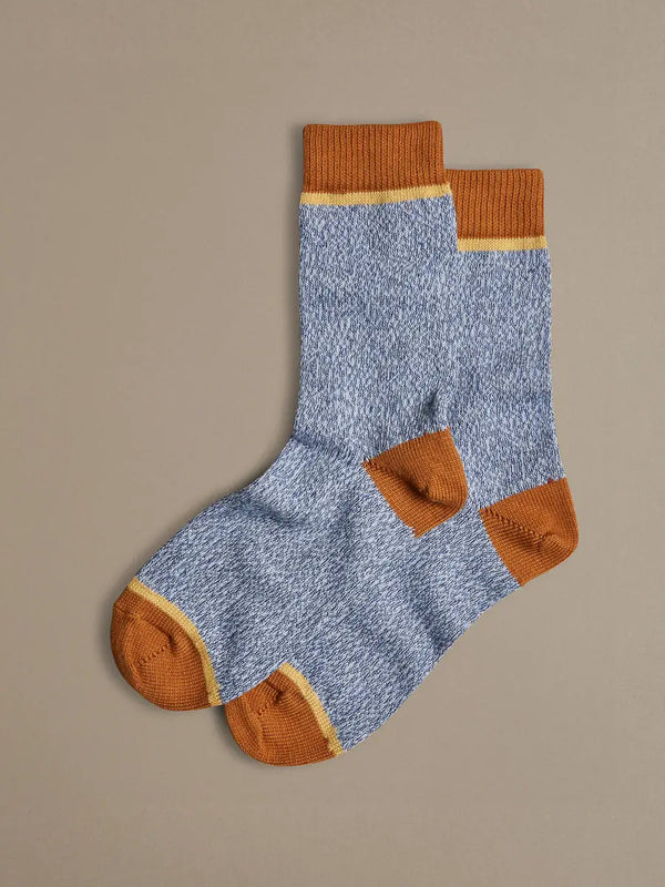 Organic Cotton Socks Plain Blue Marl