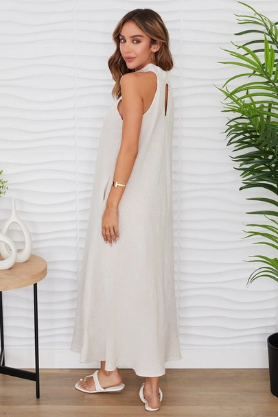 Golden Hour Maxi Dress Beige