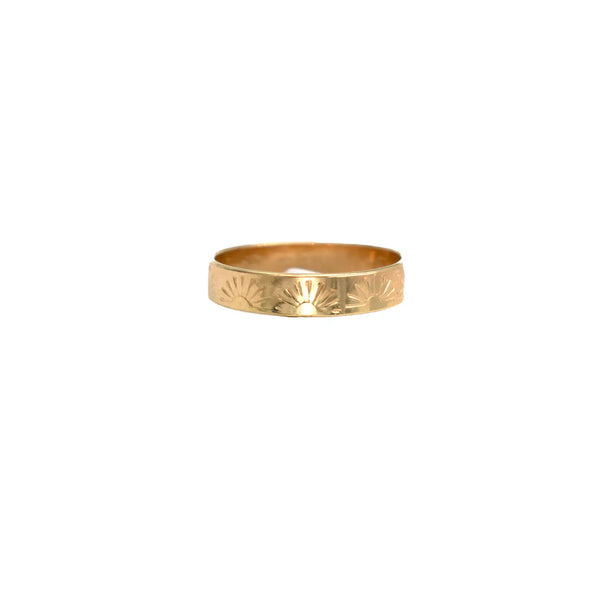 Rising Sun Stack Ring Gold