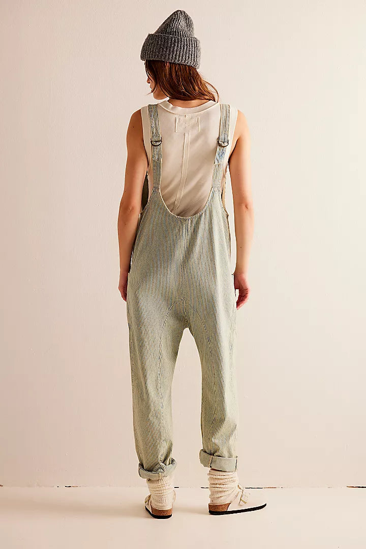 High Roller Cord Jumpsuit Railroad