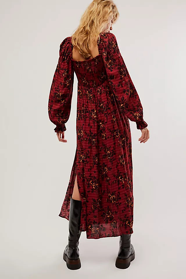 Jaymes Mini Dress Burgundy Combo