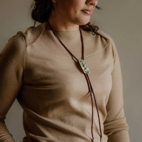 Yarrow Bolo Tie Dark Brown