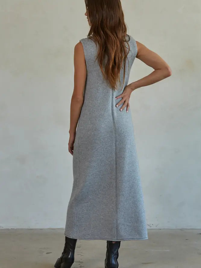 Maeva Sweater Dress Heather Grey