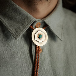 Tacoma Bolo Dark Brown Turquoise