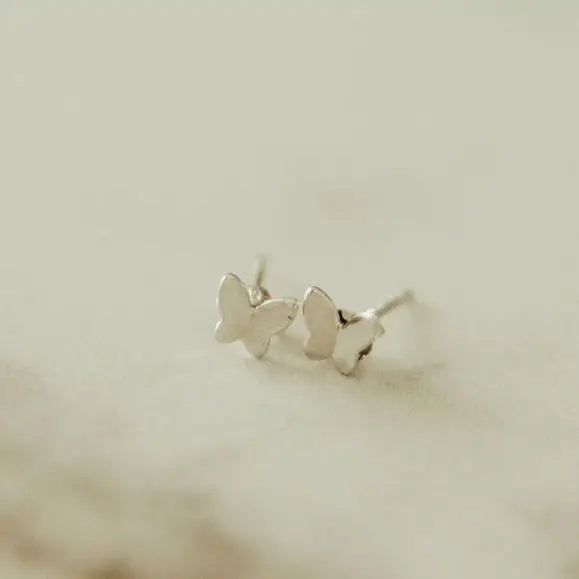 Butterfly Mini Studs Silver