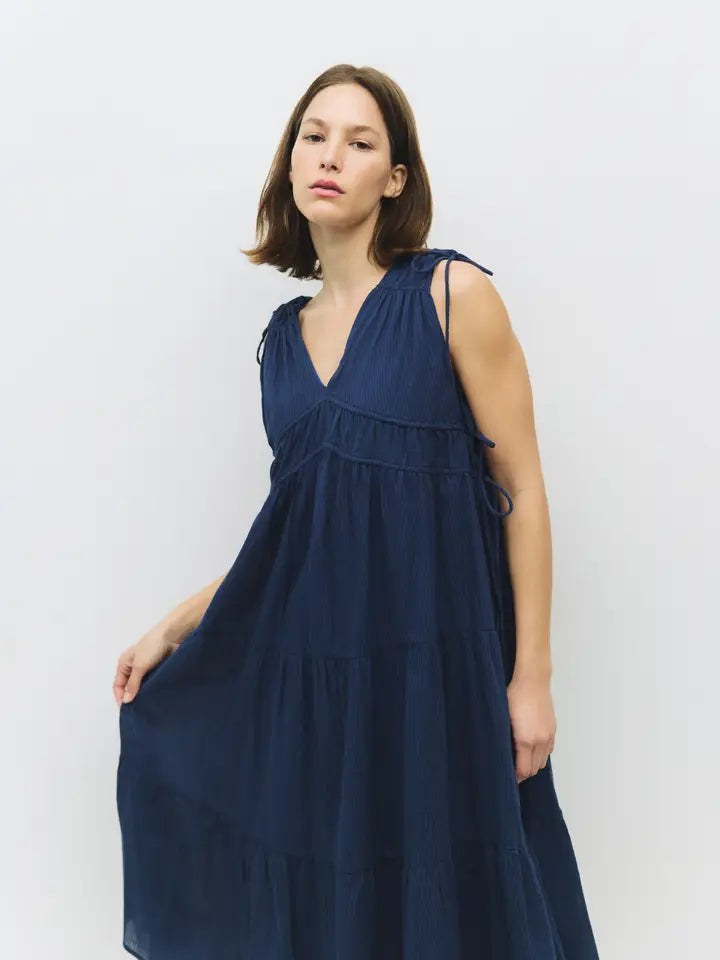 The Ellice Dress Navy