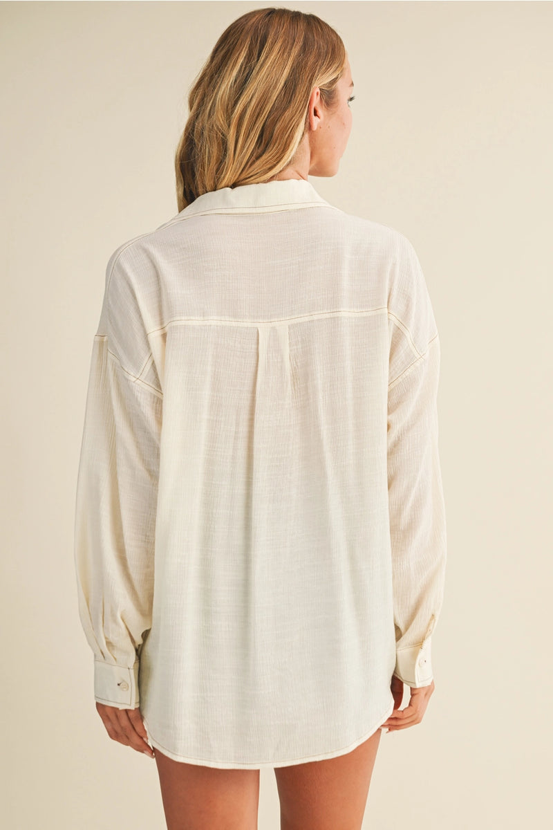 The Maren Lace-Up Blouse