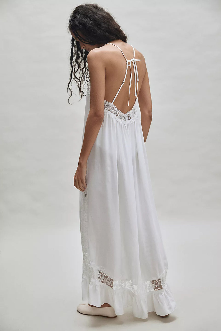 ivory slip dress maxi Satin Cami Slip Dress - Ivory Pigment