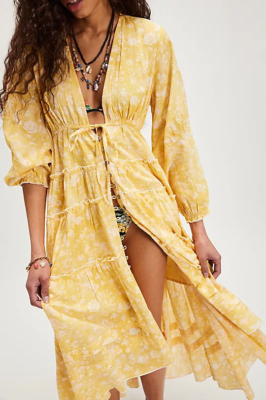 Pappiet Midi Dress Sunshine Combo