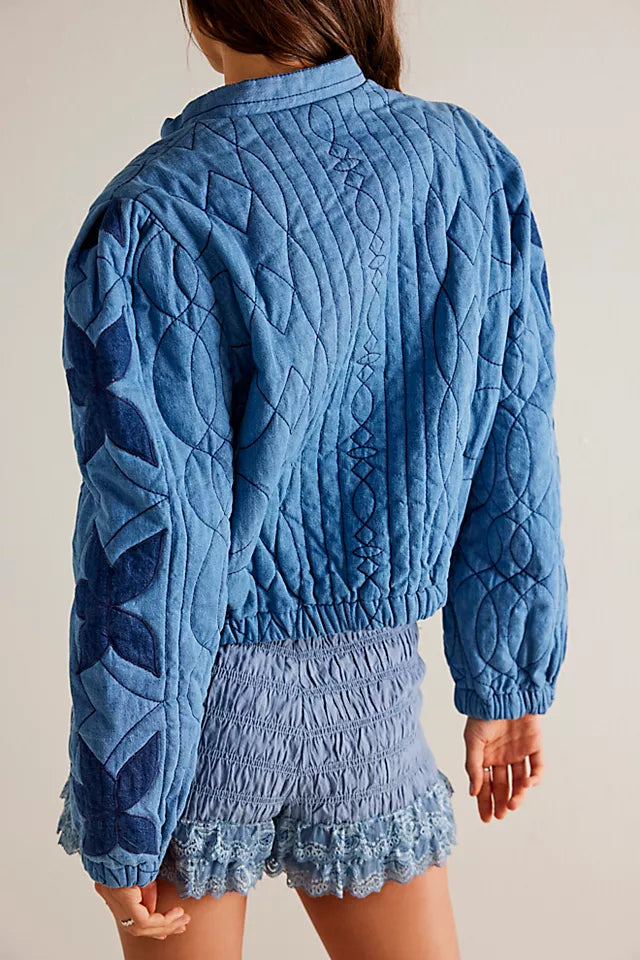 Quinn Quilted Jacket Indigo Combo