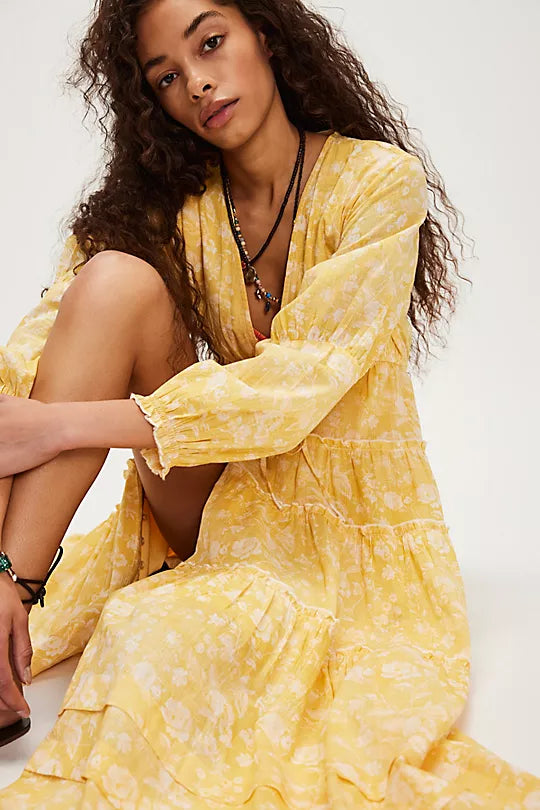 pappiet midi dress Pappiet Midi Dress Sunshine Combo – B.loved