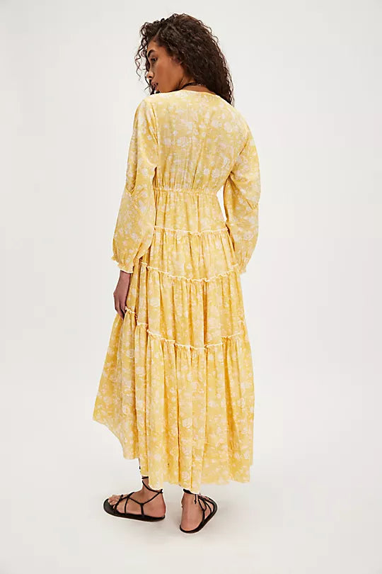 Pappiet Midi Dress Sunshine Combo