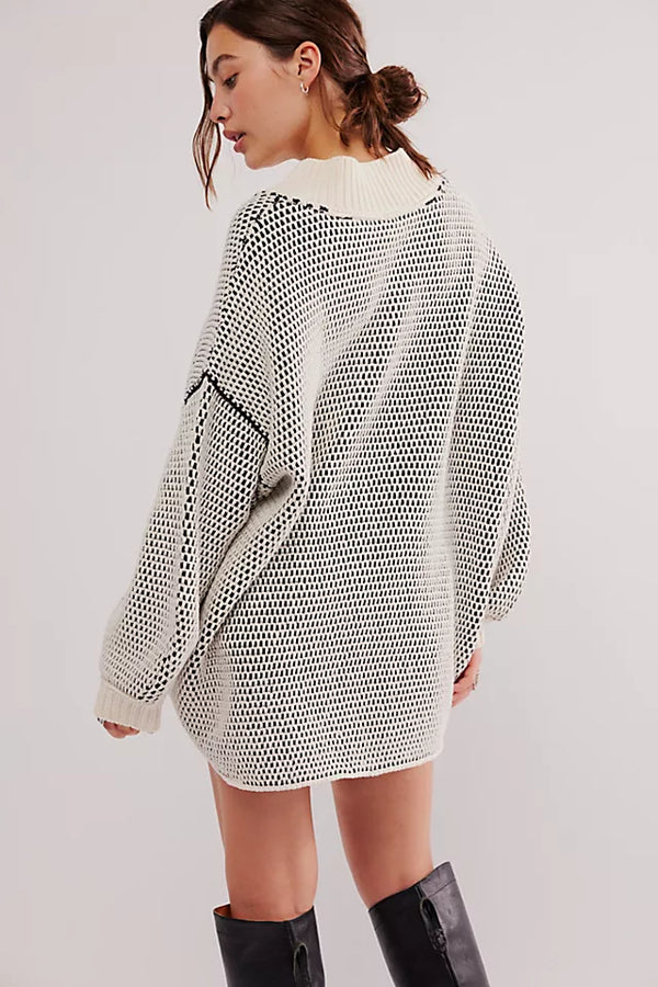 Maisie Sweater Ivory Black Combo