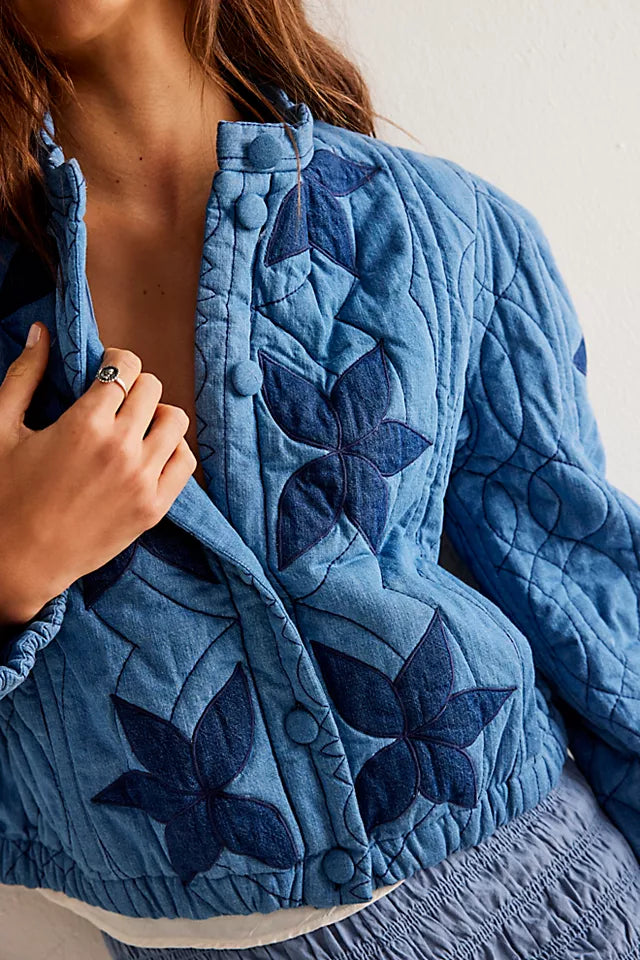 Quinn Quilted Jacket Indigo Combo