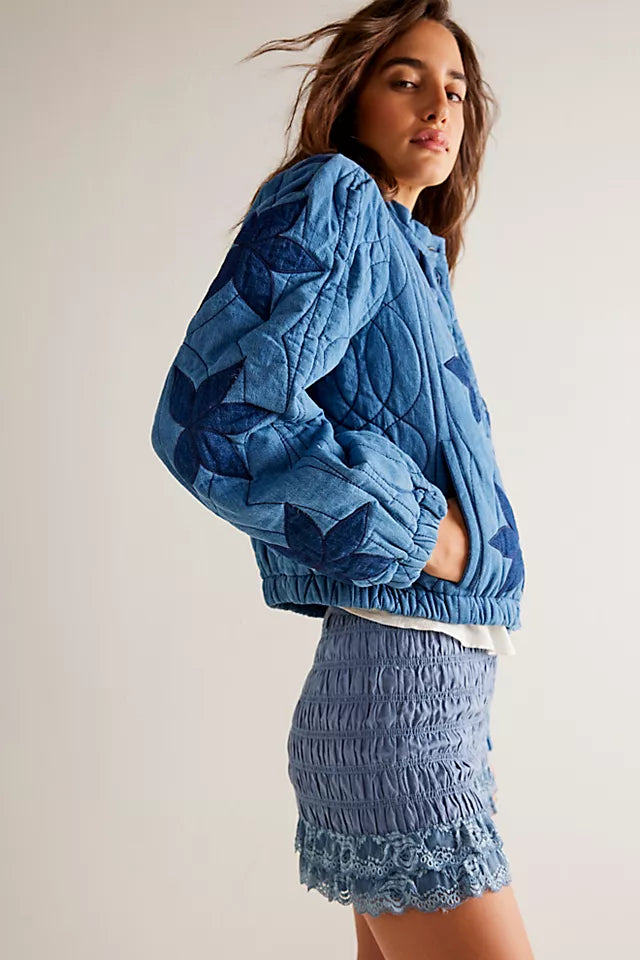 Quinn Quilted Jacket Indigo Combo