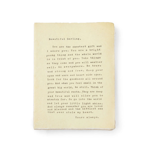 Large Letter For Sophie (Beautiful Darling) Deckled Edge Notebook