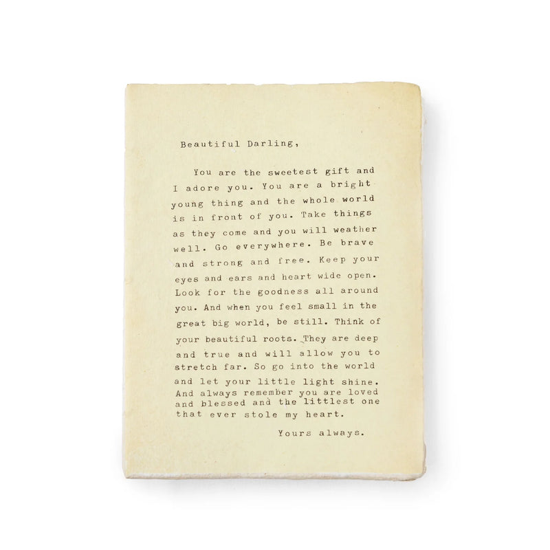 Large Letter For Sophie (Beautiful Darling) Deckled Edge Notebook