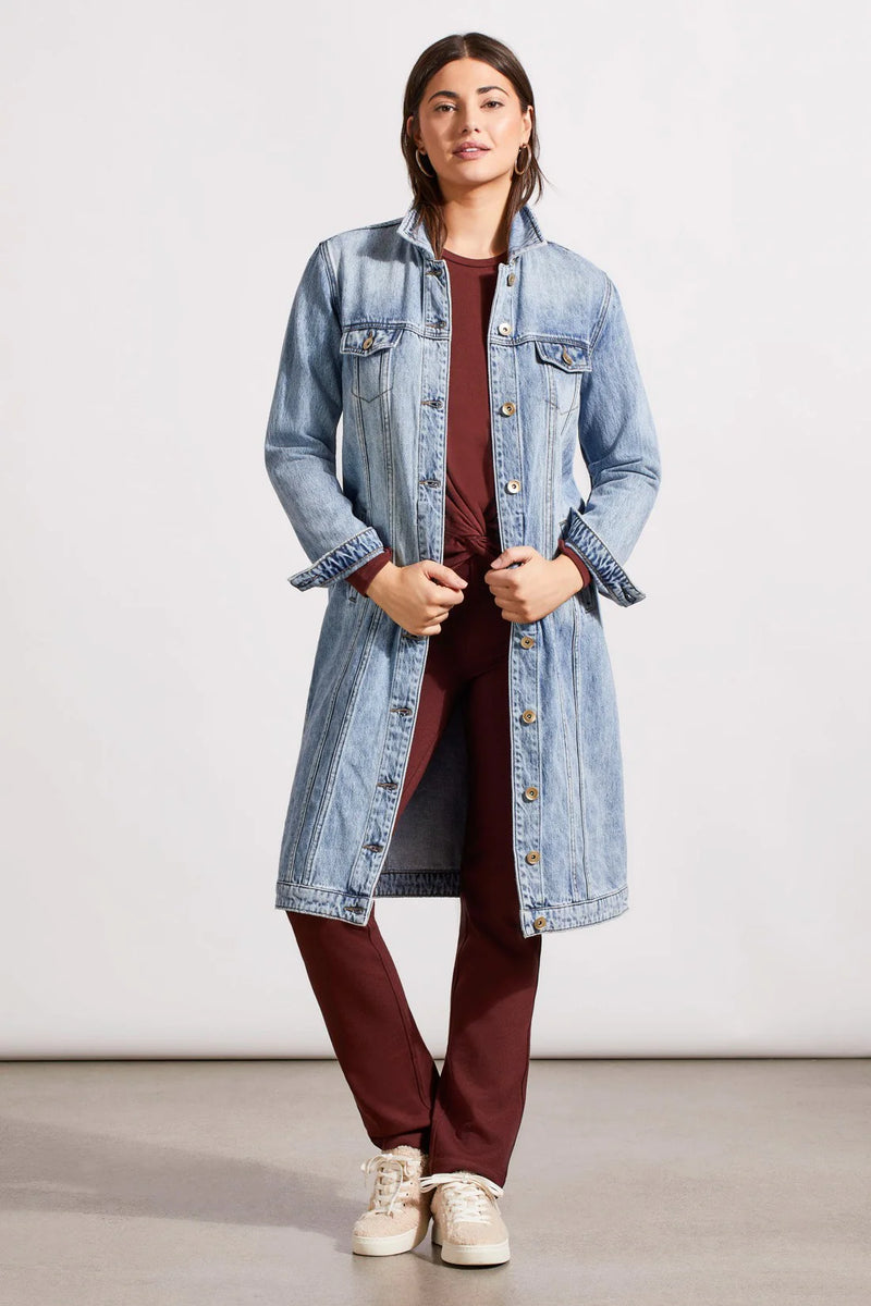 Long Denim Duster Jacket