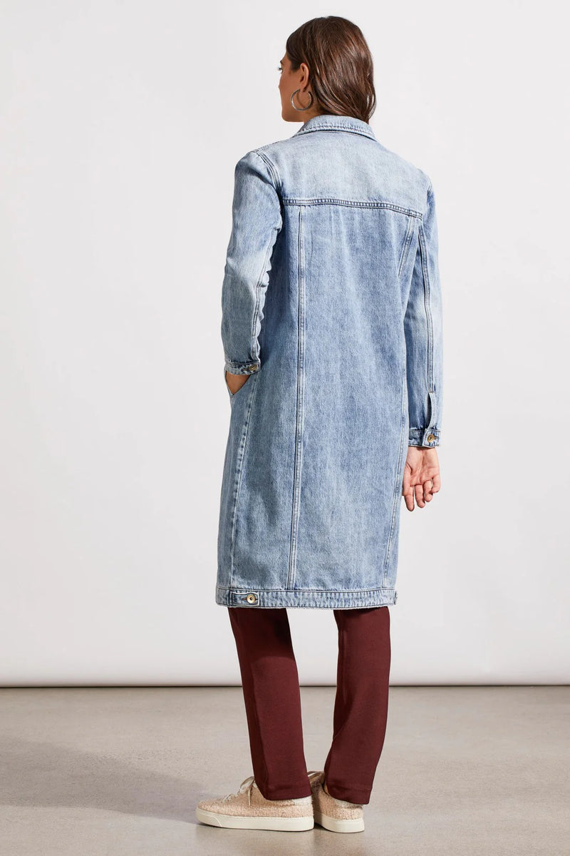 Long Denim Duster Jacket