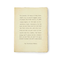 You Become Velveteen Rabbit Deckled Notebook