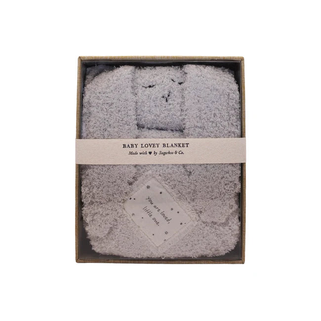 "You are loved, little one." Bunny Baby Lovey Blanket Oatmeal