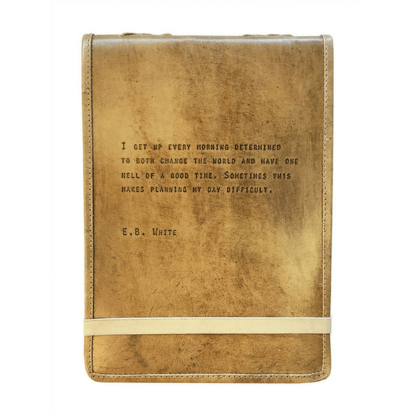 Large E.B White Leather Journal