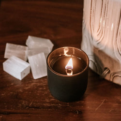 Wood Wick Matte Black Candle - Pick from 6 Sayings