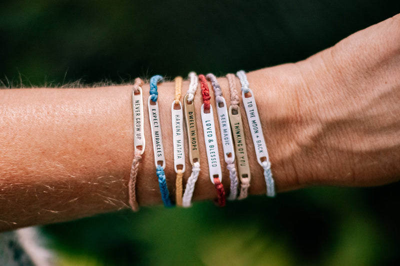Dwell In Hope Braided Bracelet Cream