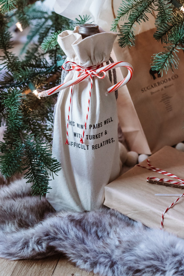 Canvas Wine Bags Holiday Edition