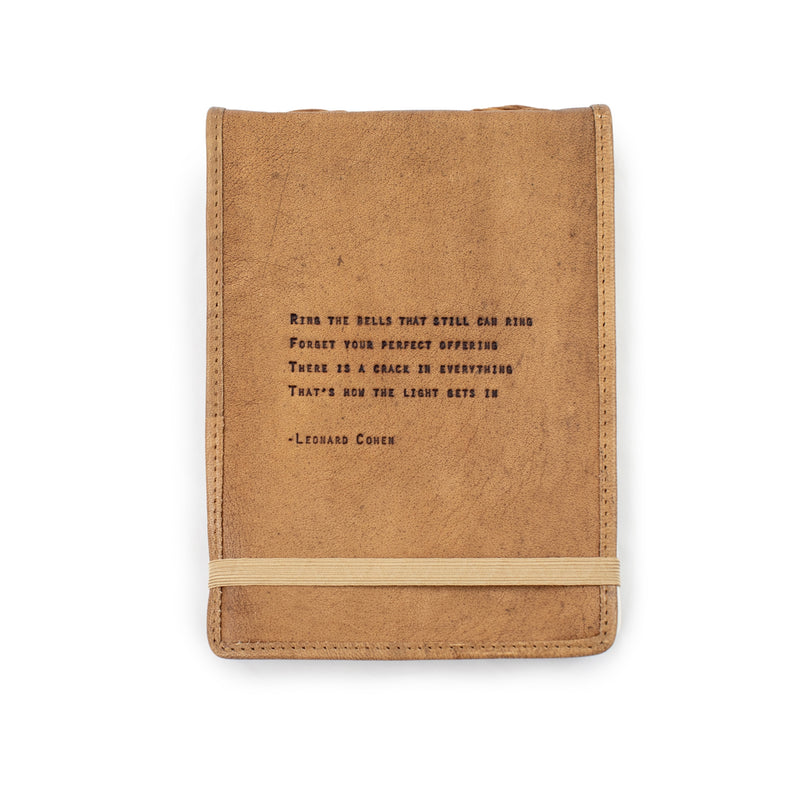 Large Leonard Cohen Leather Journal