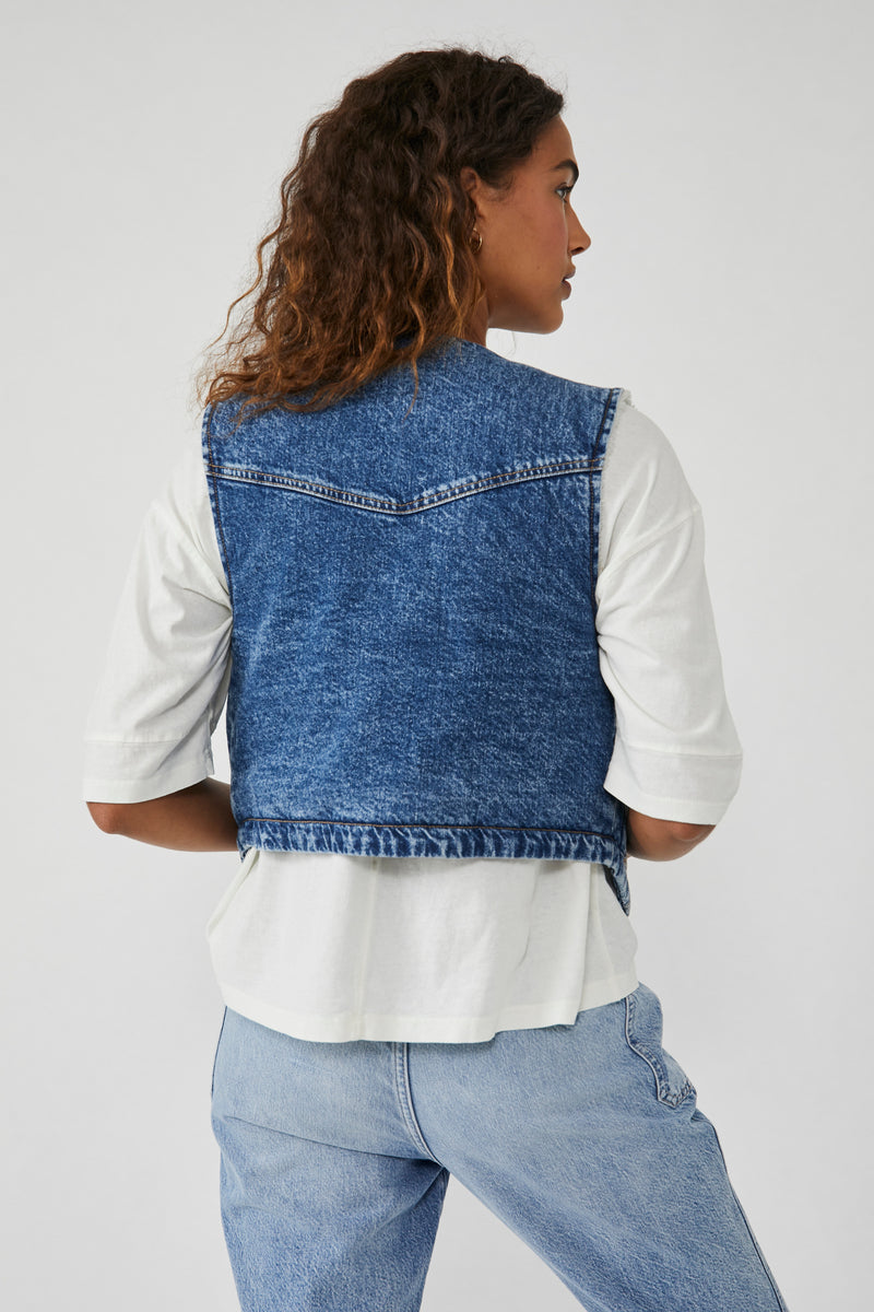 Florence Ranch Vest Light Blue