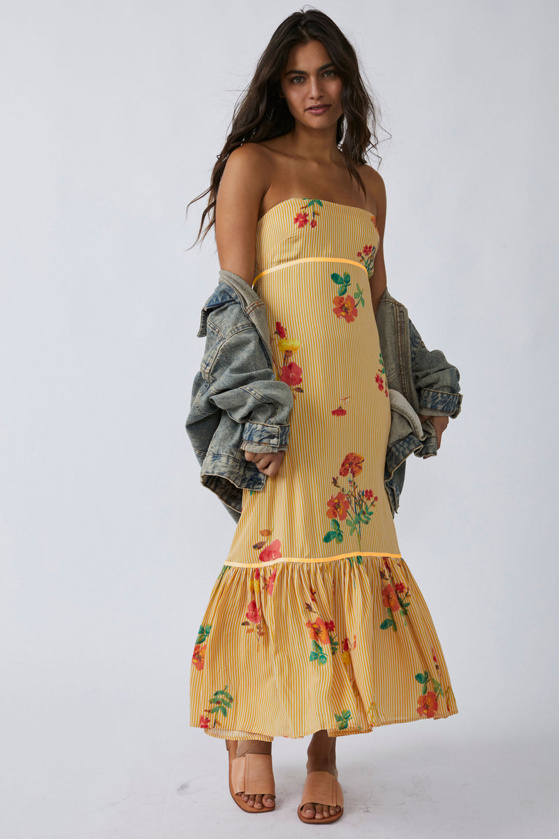 Rosie Midi Dress Sunshine Combo