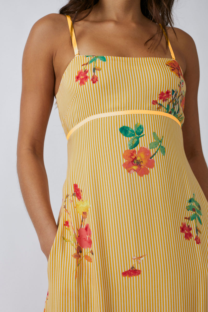 Rosie Midi Dress Sunshine Combo