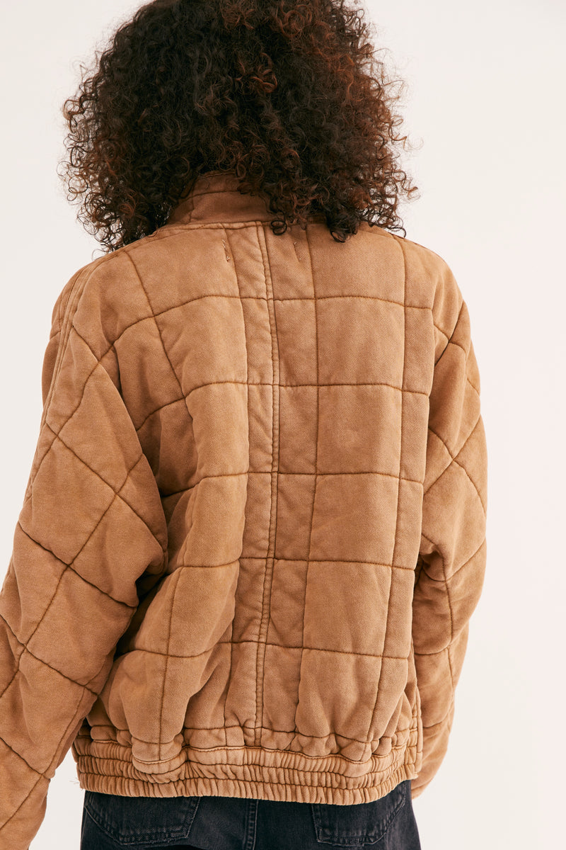 Dolman Quilted Jacket Toasted Coconut