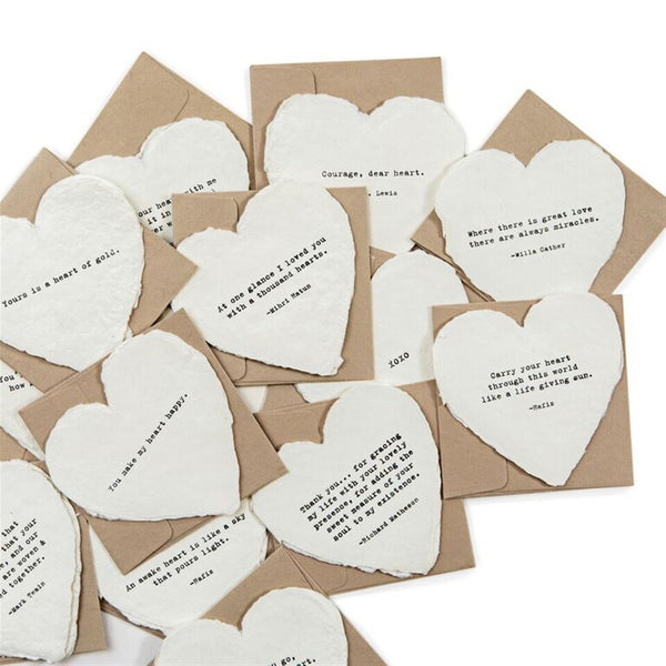 Deckled Heart Cards