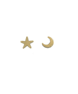 Moon and Star Studs