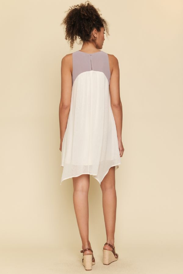 Embroidery Love Dress Latte