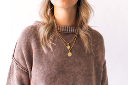 Lizzy Layered Necklace Bright Gold